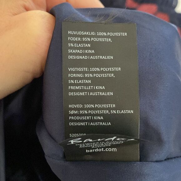 Bardot Navy & Mauve Diamond Lace Bodycon Dress Size 4 NWT - Picture 11 of 14